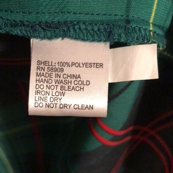 Gianni Bini L High Low Green Black Red Yellow Plaid Top Large - Picture 9 of 10